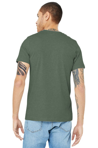 BELLA+CANVAS Unisex Heather CVC Short Sleeve Tee (Heather Military Green)