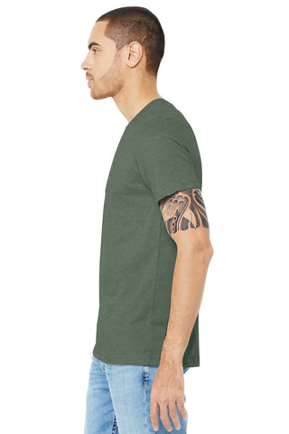 BELLA+CANVAS Unisex Heather CVC Short Sleeve Tee (Heather Military Green)