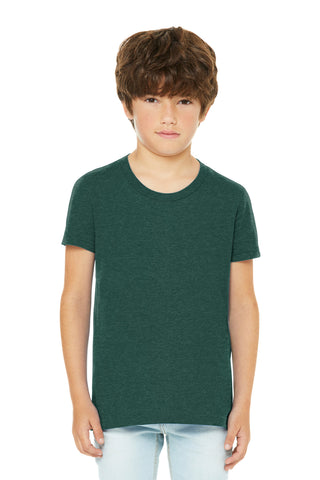 BELLA+CANVAS Youth Heather CVC Tee (Heather Forest)