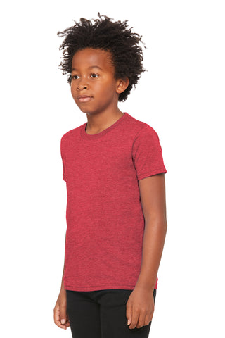 BELLA+CANVAS Youth Heather CVC Tee (Heather Red)