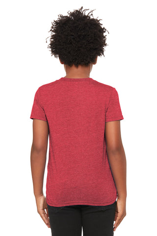 BELLA+CANVAS Youth Heather CVC Tee (Heather Red)