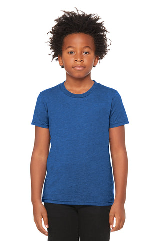 BELLA+CANVAS Youth Heather CVC Tee (Heather True Royal)