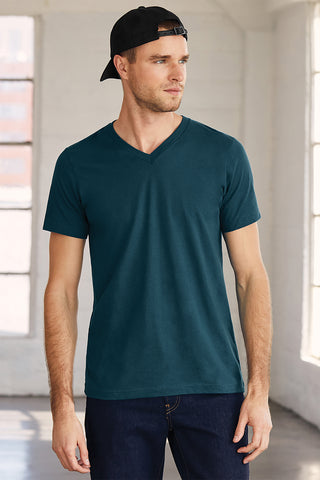 BELLA+CANVAS Unisex Jersey Short Sleeve V-Neck Tee (Deep Teal)