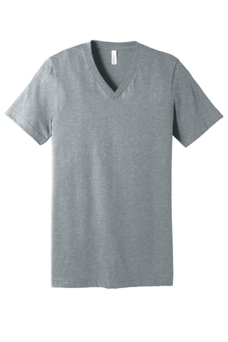 BELLA+CANVAS Unisex Heather CVC V-Neck Tee (Athletic Heather)