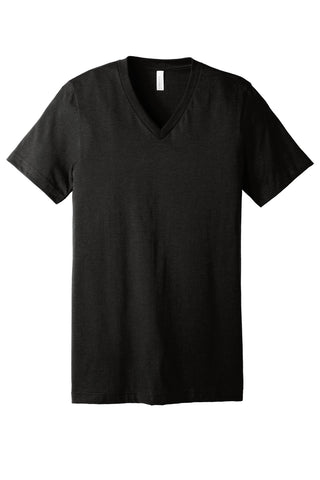 BELLA+CANVAS Unisex Heather CVC V-Neck Tee (Black Heather)