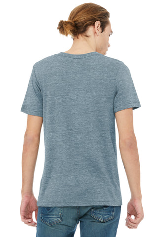 BELLA+CANVAS Unisex Heather CVC V-Neck Tee (Heather Slate)