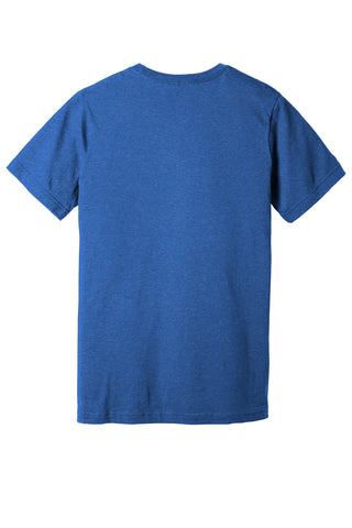 BELLA+CANVAS Unisex Heather CVC V-Neck Tee (Heather True Royal)