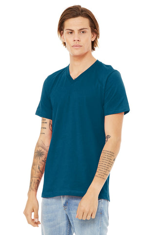 BELLA+CANVAS Unisex Jersey Short Sleeve V-Neck Tee (Deep Teal)