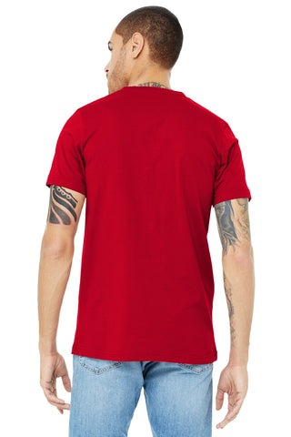 BELLA+CANVAS Unisex Jersey Short Sleeve V-Neck Tee (Red)