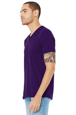 BELLA+CANVAS Unisex Jersey Short Sleeve V-Neck Tee (Team Purple)