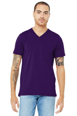 BELLA+CANVAS Unisex Jersey Short Sleeve V-Neck Tee (Team Purple)