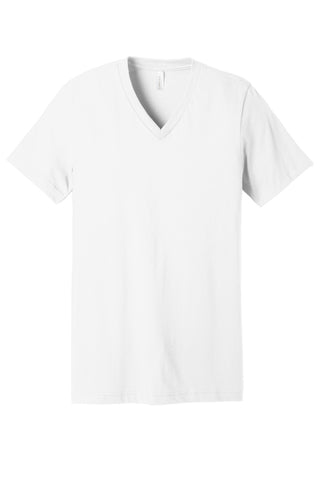 BELLA+CANVAS Unisex Jersey Short Sleeve V-Neck Tee (White)