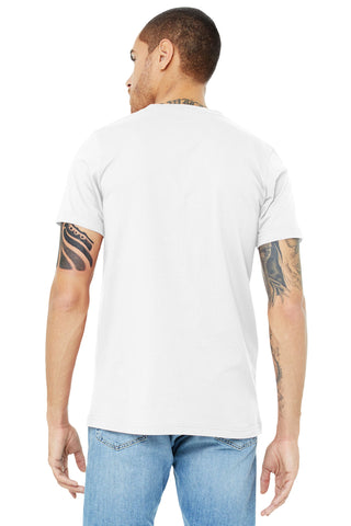 BELLA+CANVAS Unisex Jersey Short Sleeve V-Neck Tee (White)