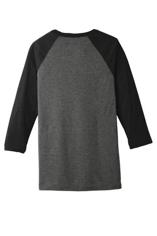 BELLA+CANVAS Unisex 3/4-Sleeve Baseball Tee (Grey/ Charcoal-Black Triblend)