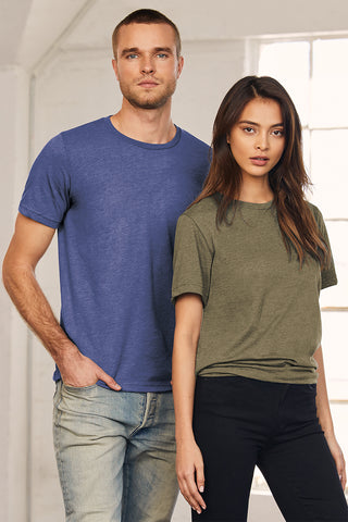 BELLA+CANVAS Unisex Sueded Tee (Dark Grey Heather)