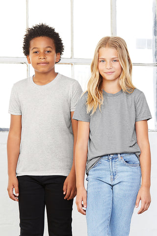 BELLA+CANVAS Youth Triblend Short Sleeve Tee (Solid Black Triblend)