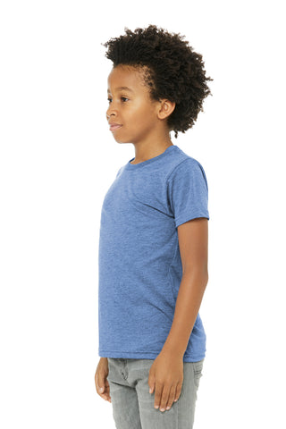 BELLA+CANVAS Youth Triblend Short Sleeve Tee (Blue Triblend)