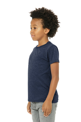 BELLA+CANVAS Youth Triblend Short Sleeve Tee (Solid Navy Triblend)