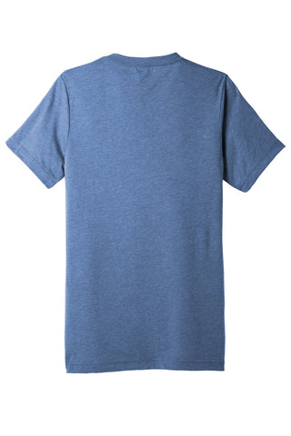 BELLA+CANVAS Unisex Triblend Short Sleeve V-Neck Te (Blue Triblend)