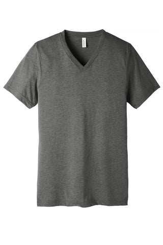 BELLA+CANVAS Unisex Triblend Short Sleeve V-Neck Te (Athletic Grey Triblend)