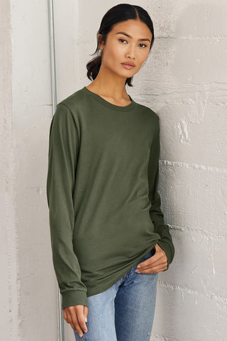 BELLA+CANVAS Unisex Jersey Long Sleeve Tee (Military Green)