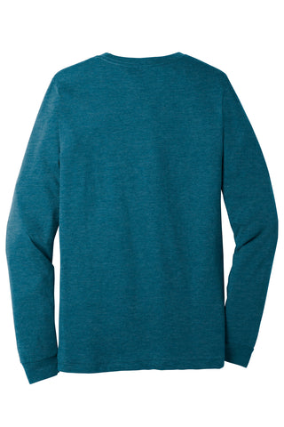 BELLA+CANVAS Unisex Heather CVC Long Sleeve Tee (Heather Deep Teal)