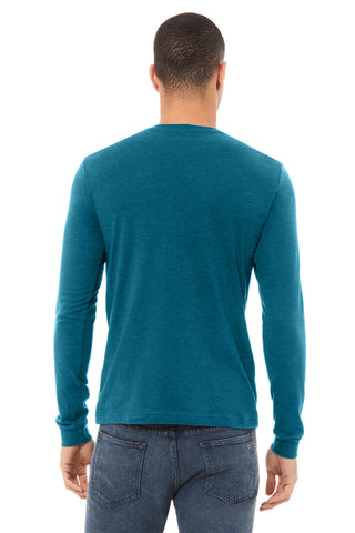 BELLA+CANVAS Unisex Heather CVC Long Sleeve Tee (Heather Deep Teal)