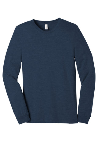 BELLA+CANVAS Unisex Heather CVC Long Sleeve Tee (Heather Navy)