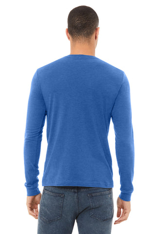 BELLA+CANVAS Unisex Heather CVC Long Sleeve Tee (Heather True Royal)