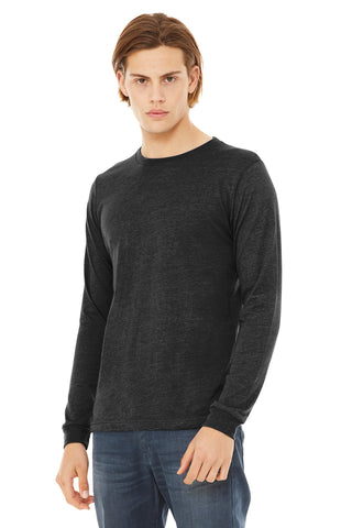 BELLA+CANVAS Unisex Triblend Long Sleeve Tee (Charcoal-Black Triblend)