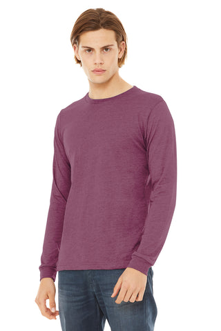 BELLA+CANVAS Unisex Triblend Long Sleeve Tee (Maroon Triblend)