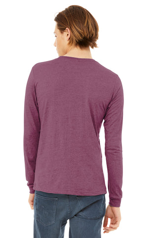 BELLA+CANVAS Unisex Triblend Long Sleeve Tee (Maroon Triblend)