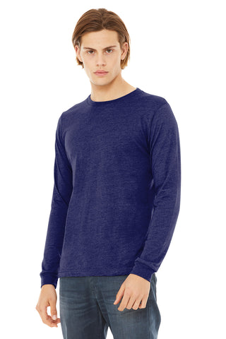 BELLA+CANVAS Unisex Triblend Long Sleeve Tee (Navy Triblend)