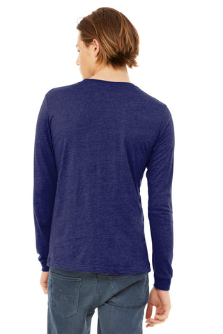 BELLA+CANVAS Unisex Triblend Long Sleeve Tee (Navy Triblend)