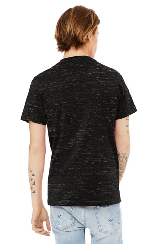 BELLA+CANVAS Unisex Textured Jersey V-Neck Tee (Black Marble)