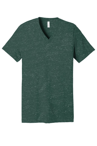 BELLA+CANVAS Unisex Textured Jersey V-Neck Tee (Forest Marble)