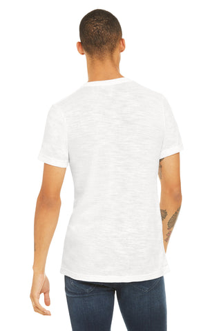 BELLA+CANVAS Unisex Textured Jersey V-Neck Tee (White Slub)