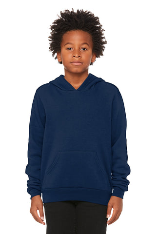 BELLA+CANVAS Youth Sponge Fleece Pullover Hoodie (Navy)