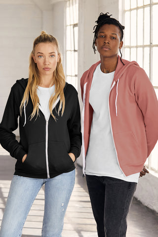 BELLA+CANVAS Unisex Sponge Fleece Full-Zip Hoodie (Deep Heather)