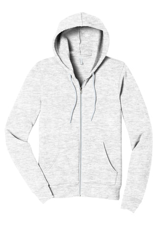 BELLA+CANVAS Unisex Sponge Fleece Full-Zip Hoodie (Ash)