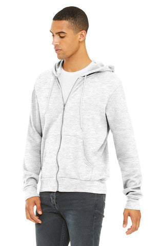 BELLA+CANVAS Unisex Sponge Fleece Full-Zip Hoodie (Ash)