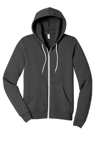 BELLA+CANVAS Unisex Sponge Fleece Full-Zip Hoodie (Asphalt)