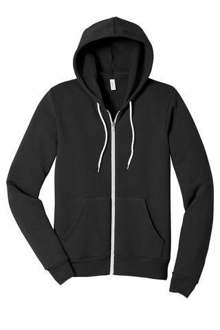 BELLA+CANVAS Unisex Sponge Fleece Full-Zip Hoodie (Black)