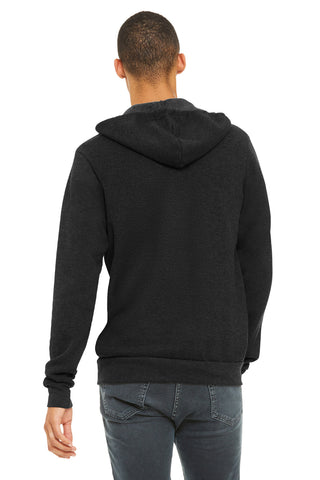 BELLA+CANVAS Unisex Sponge Fleece Full-Zip Hoodie (Black Heather)