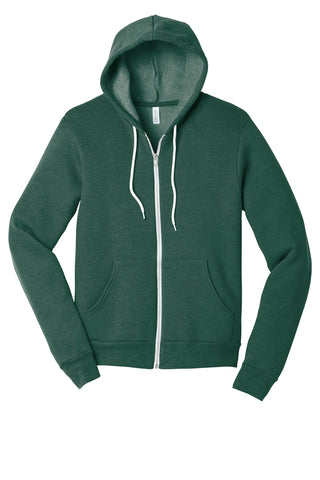 BELLA+CANVAS Unisex Sponge Fleece Full-Zip Hoodie (Heather Forest)