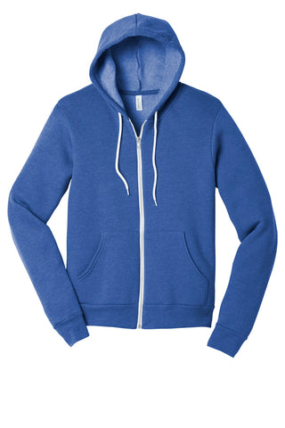 BELLA+CANVAS Unisex Sponge Fleece Full-Zip Hoodie (Heather True Royal)