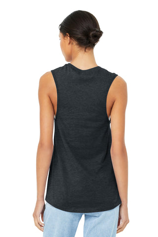 BELLA+CANVAS Women's Jersey Muscle Tank (Dark Grey Heather)