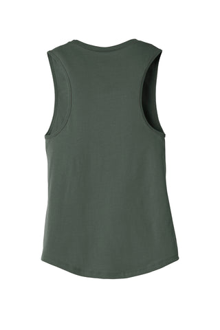 BELLA+CANVAS Women's Jersey Muscle Tank (Military Green)