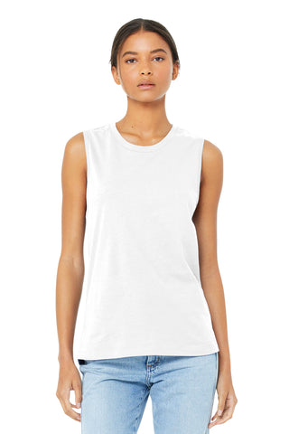 BELLA+CANVAS Women's Jersey Muscle Tank (White)