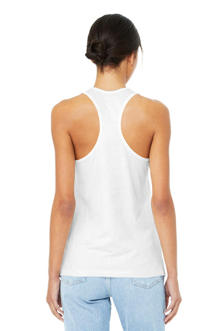 BELLA+CANVAS Women's Jersey Racerback Tank (White)